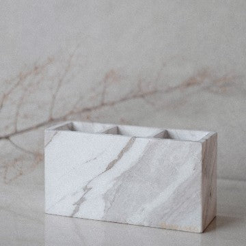 Bella Marble Brush Holder
