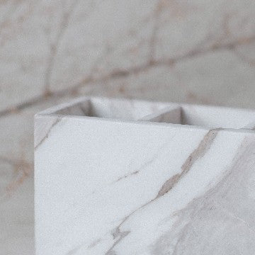 Bella Marble Brush Holder