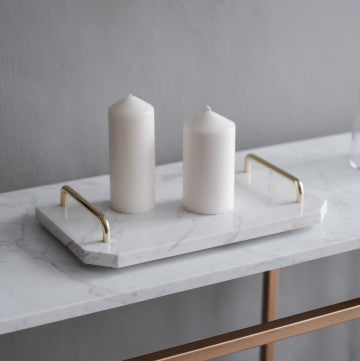 Orecchio Octagonal Marble Tray