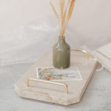 Orecchio Octagonal Marble Tray