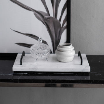 Orecchio Quadrato Marble Tray Large