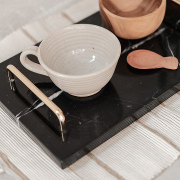 Orecchio Quadrato Marble Tray Large