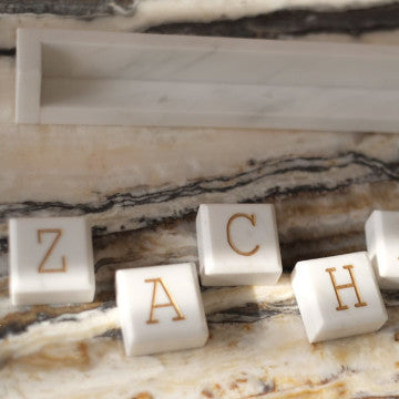 Marble Letter Cubes