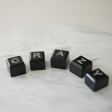 Marble Letter Cubes