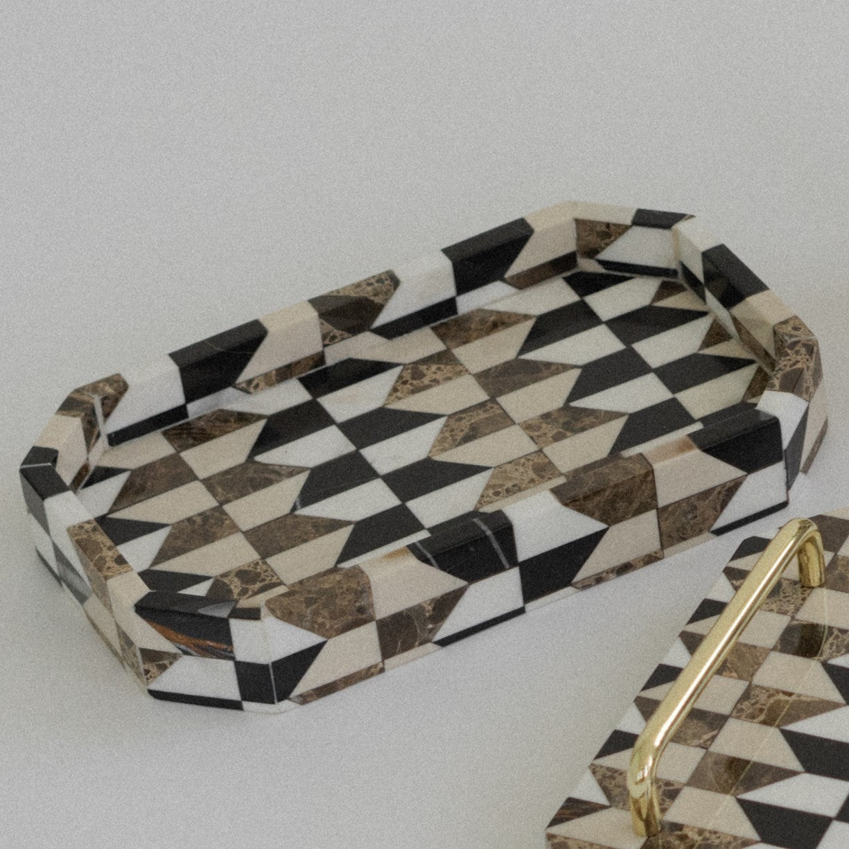 Bacinella Octagonal Tray Medium - Mozaec Collection Dark Tone