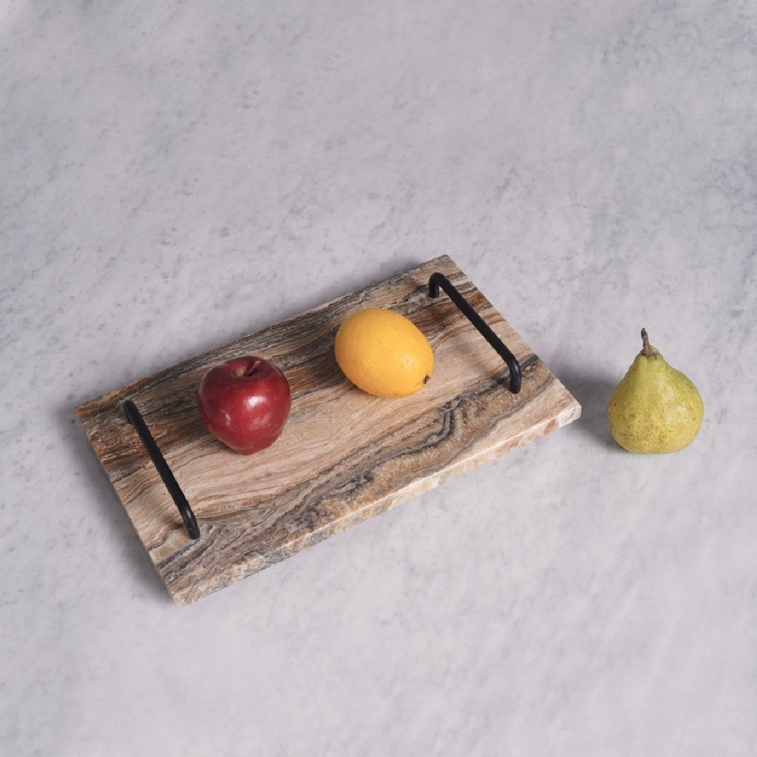 Orecchio Quadrato Marble Tray Large