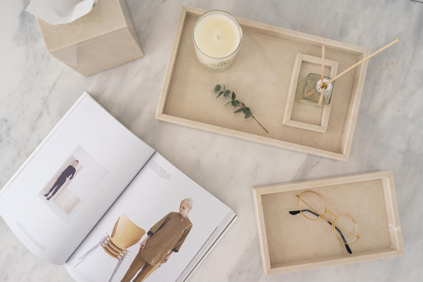 Bacinella Tray Marble Medium