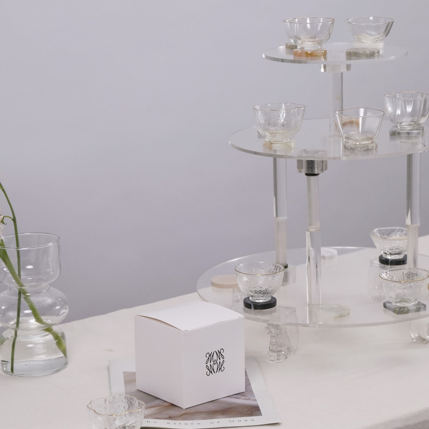 Mini Marble Tea Cup Rectangel Coaster