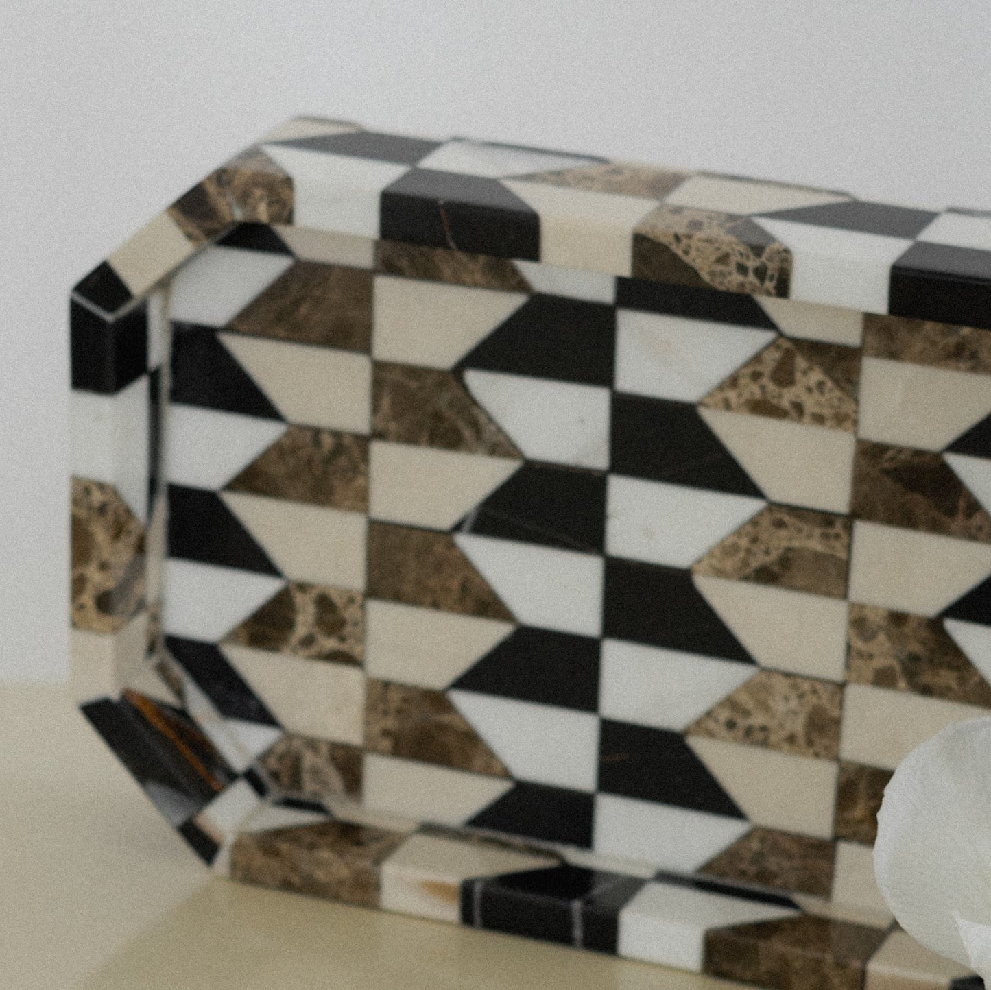 Bacinella Octagonal Tray Medium - Mozaec Collection Dark Tone