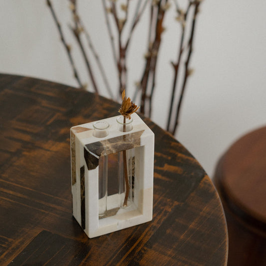 Due Buche Marble Vase - Mozaec Collection Light Tone