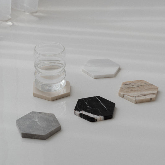 Exagono Marble Coaster