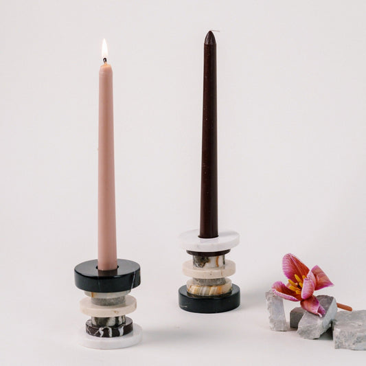 Marble  Candle Holder - Eclipse