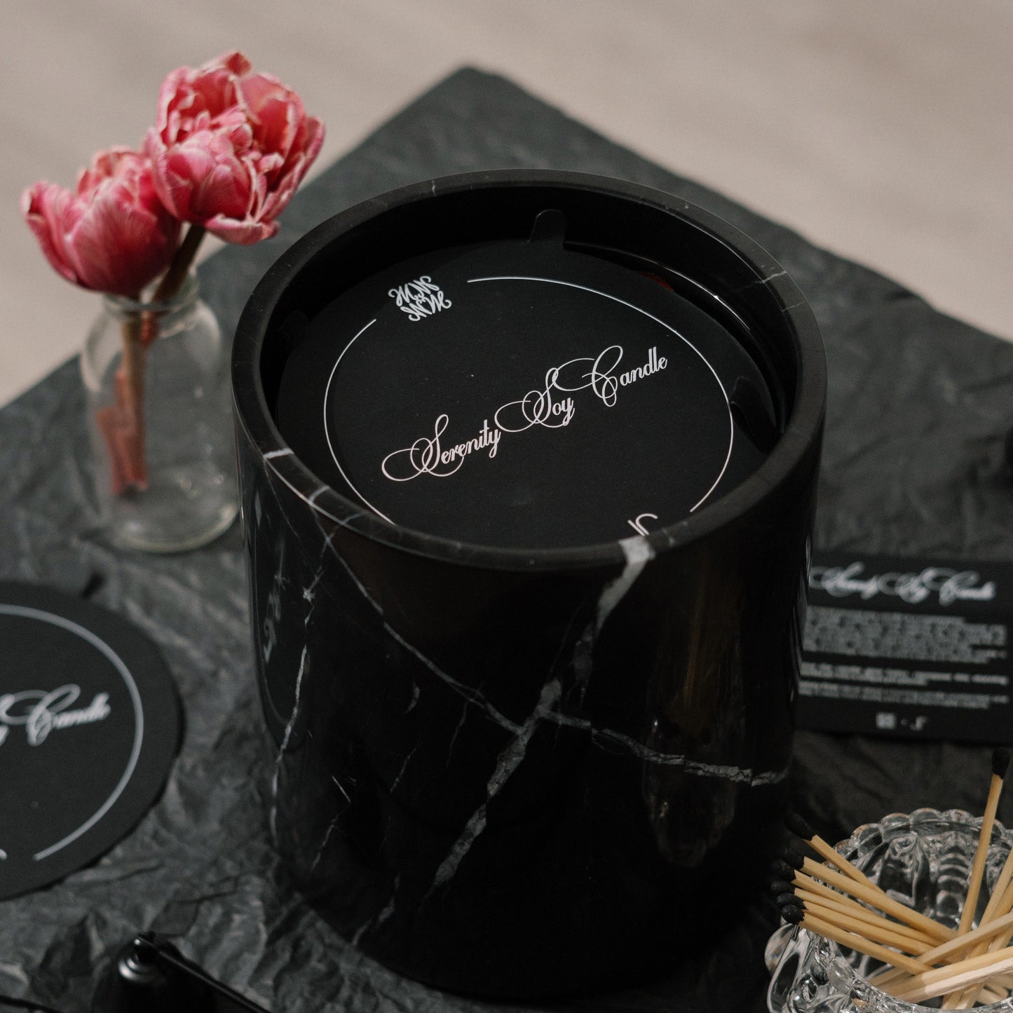 Marble & Co. X Joke Roos - Serenity Soy Candle Marble Jar