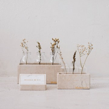 Scatola Da Tre Bottiglie Marble Large
