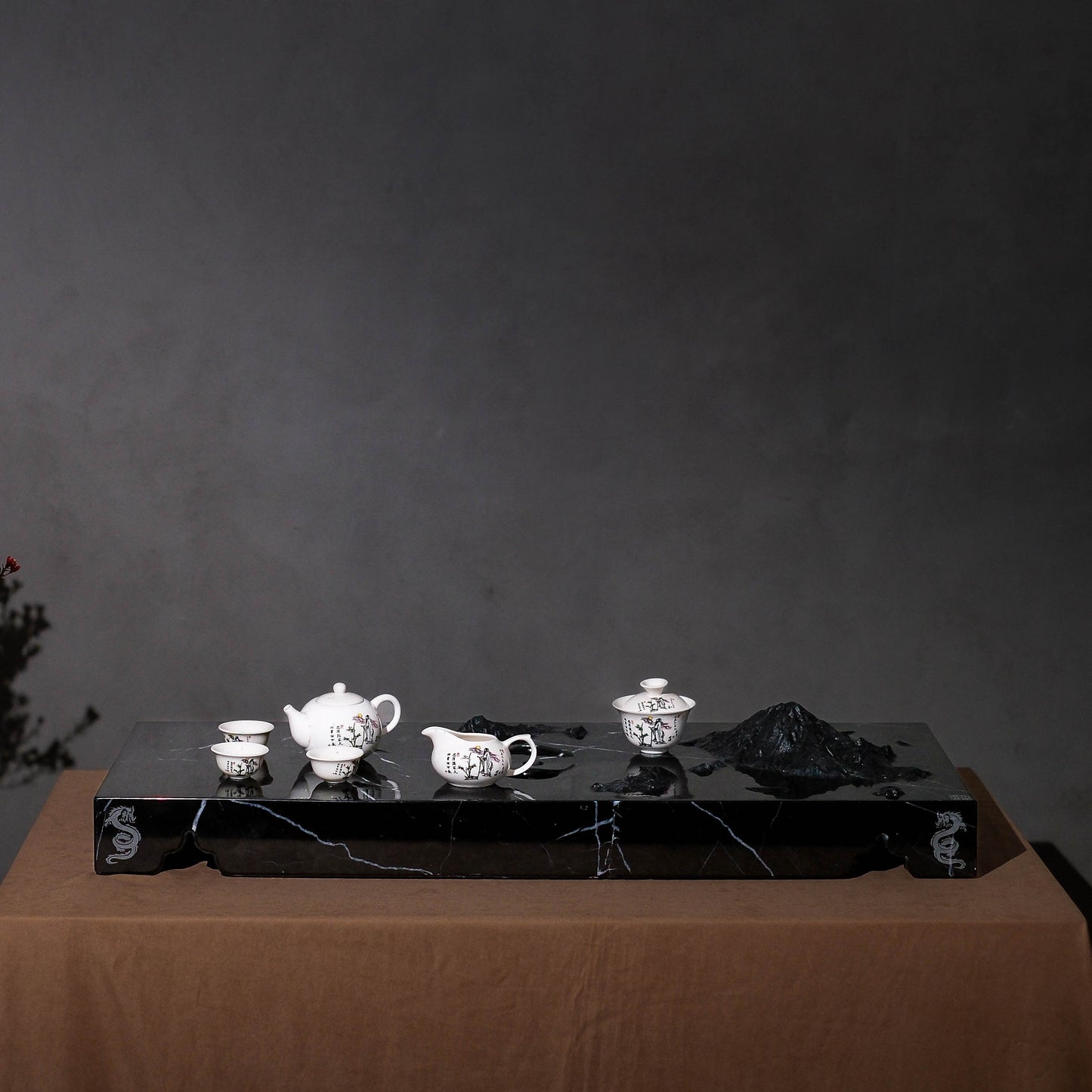 Dragon's Harmony Marble Tea Set