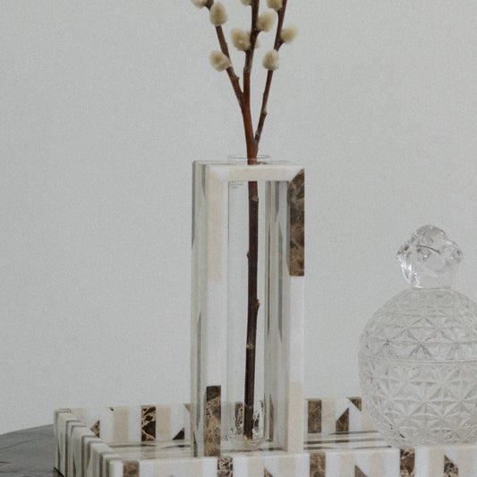 Un Grande Buco Marble Vase - Mozaec Collection Light Tone