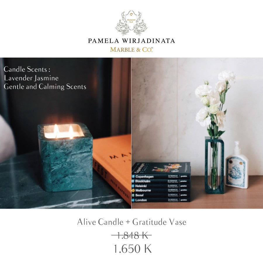 Bundling Package Alive Candle + Gratitude Vase